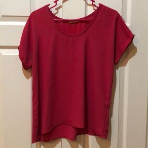Short sleeve pink blouse